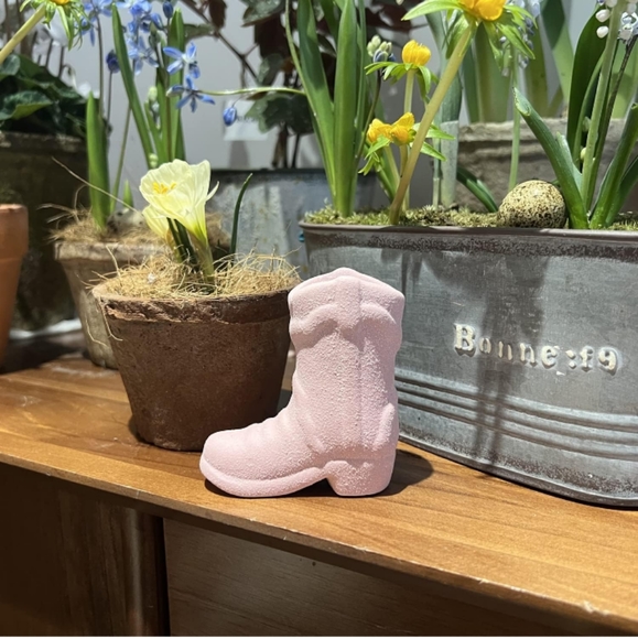Pink Ceramic Cowboy Boot Match Holder NWOT - Picture 4 of 5